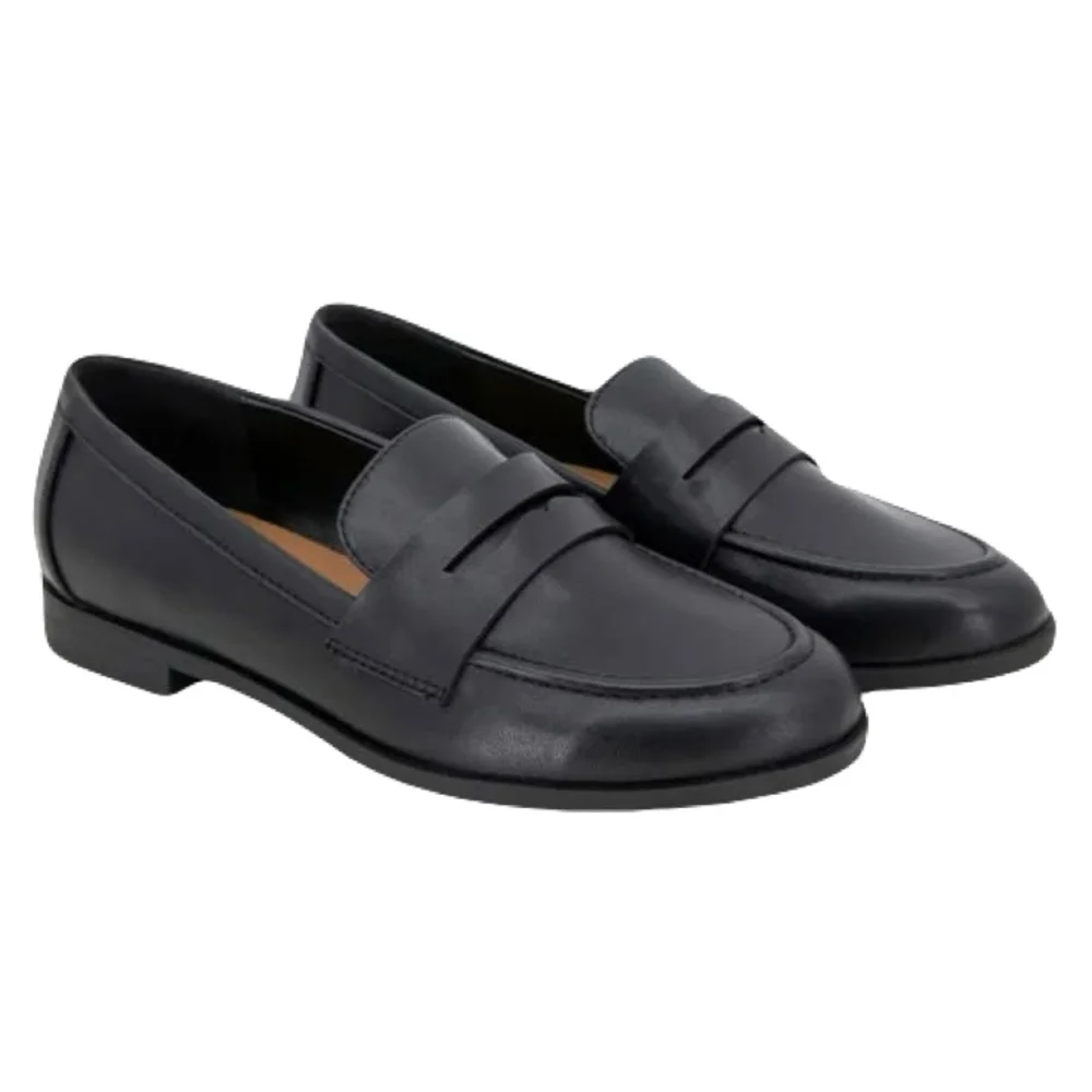 Kensie Ladies Penny Black Loafer